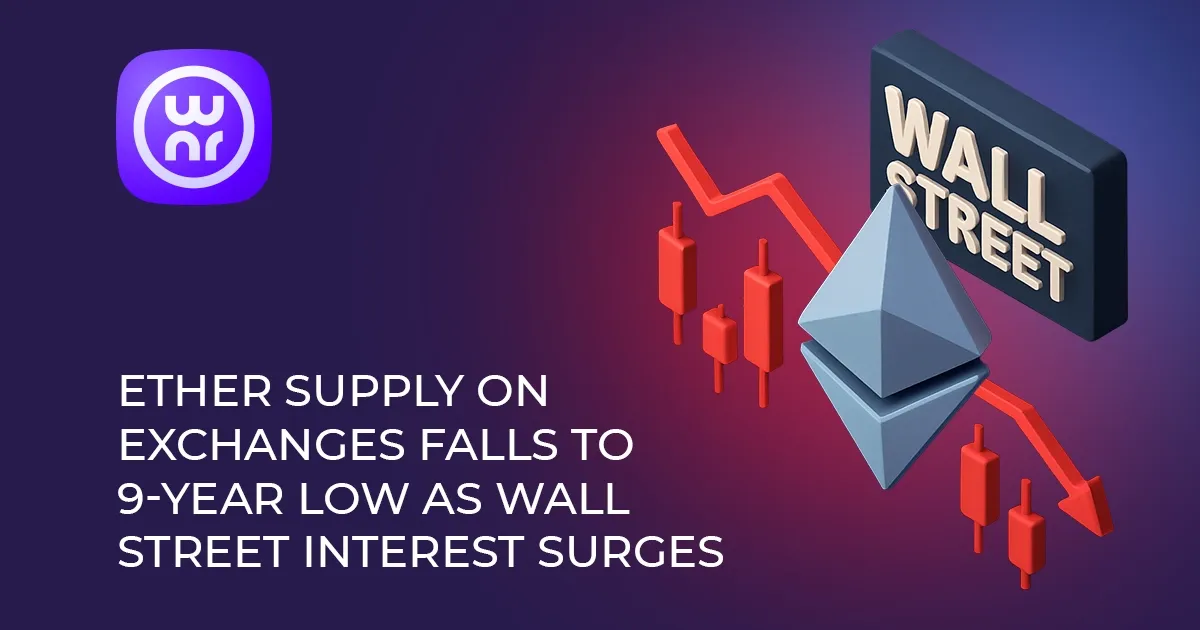 Ether-supply-on-exchanges-falls-to-9-year-low-as-Wall-Street-interest-surges