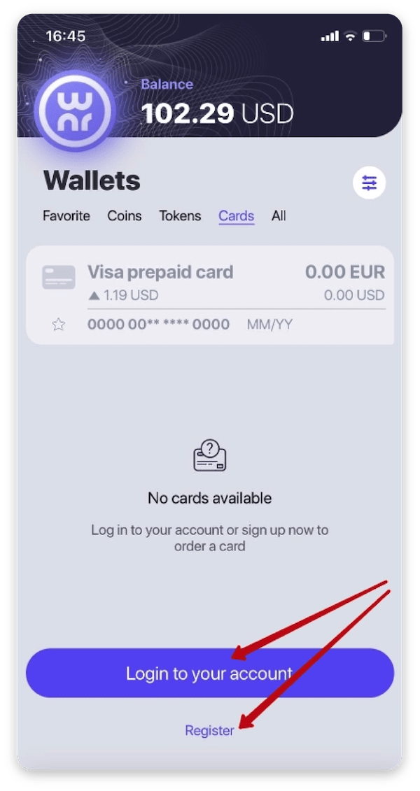How to order a prepaid card with OWNR Wallet